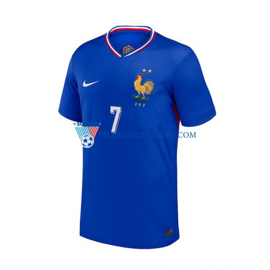Francja Antoine Griezmann 7 Koszulka Męska Domowy Euro 2024 Krótkie Rękawy