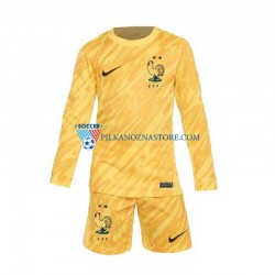 Strój Bramkarski Francja dla Dzieci Koszulka Domowy Euro 2024 Długie Rękawy