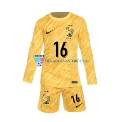 Strój Bramkarski Francja dla Dzieci Mike Maignan 16 Koszulka Domowy Euro 2024 Długie Rękawy