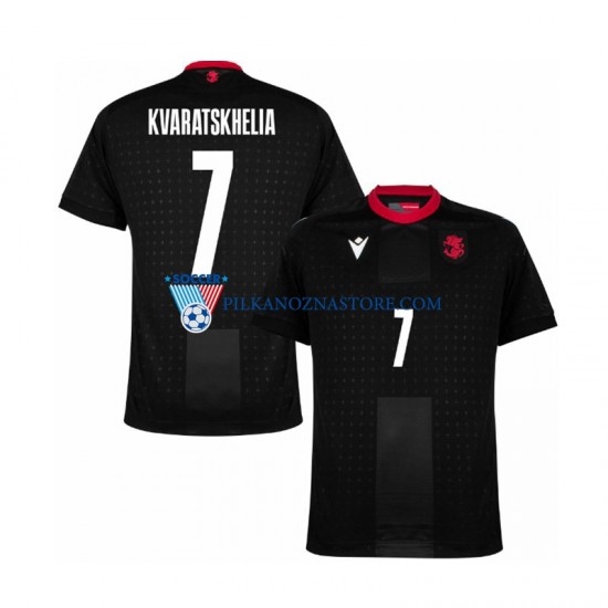 Georgia Kvaratskhelia 7 Koszulka Męska Wyjazdowy Euro 2024 Krótkie Rękawy