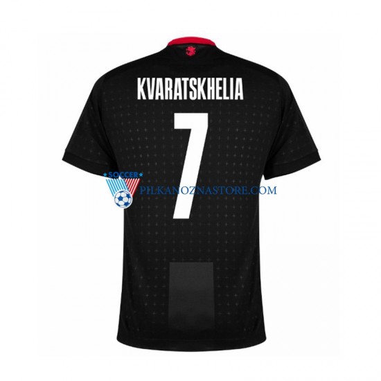 Georgia Kvaratskhelia 7 Koszulka Męska Wyjazdowy Euro 2024 Krótkie Rękawy