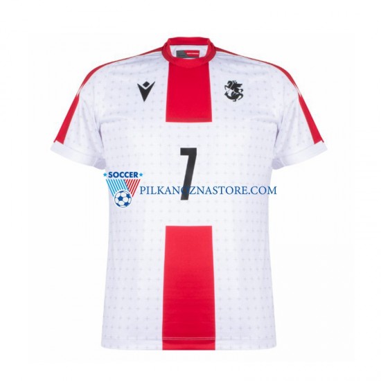 Georgia Kvaratskhelia 7 Koszulka Męska Domowy Euro 2024 Krótkie Rękawy