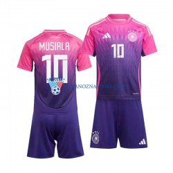 Niemcy dla Dzieci Jamal Musiala 10 Koszulka Wyjazdowy Euro 2024 Krótkie Rękawy