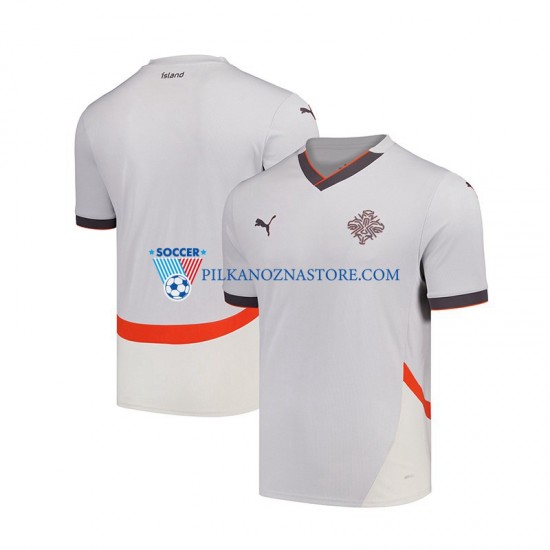 Islandia Koszulka Męska Wyjazdowy 2024 Krótkie Rękawy