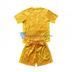 Strój Bramkarski Holandia dla Dzieci Koszulka Wyjazdowy Euro 2024 Krótkie Rękawy