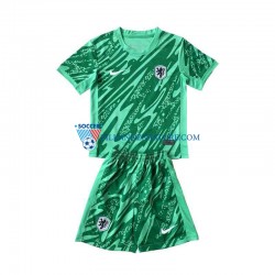 Strój Bramkarski Holandia dla Dzieci Koszulka Domowy Euro 2024 Krótkie Rękawy