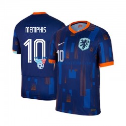 Holandia Memphis Depay 10 Koszulka Męska Wyjazdowy Euro 2024 Krótkie Rękawy
