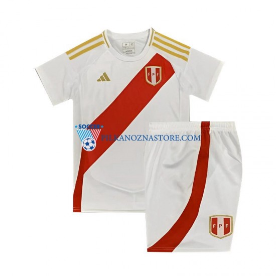 Peru dla Dzieci Koszulka Domowy 2024 Krótkie Rękawy