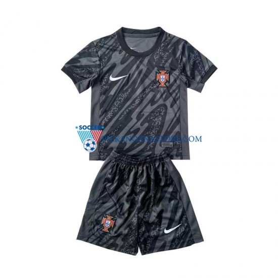 Strój Bramkarski Portugalia dla Dzieci Koszulka Wyjazdowy Euro 2024 Krótkie Rękawy