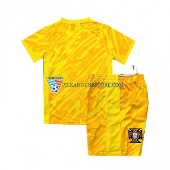 Strój Bramkarski Portugalia dla Dzieci Koszulka Domowy Euro 2024 Krótkie Rękawy