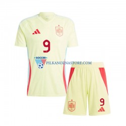 Hiszpania dla Dzieci Gavi 9 Koszulka Wyjazdowy Euro 2024 Krótkie Rękawy