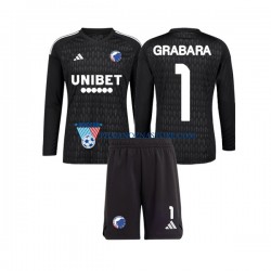 Strój Bramkarski FC Copenhagen dla Dzieci GRABARA 1 Koszulka Wyjazdowy 2023-2024 Długie Rękawy