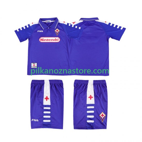 ACF Fiorentina dla Dzieci Retro Koszulka Domowy 1998 1999 Krótkie Rękawy