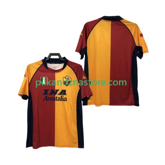 AS Roma 2000-2001 Retro Koszulka Męska Domowy Krótkie Rękawy
