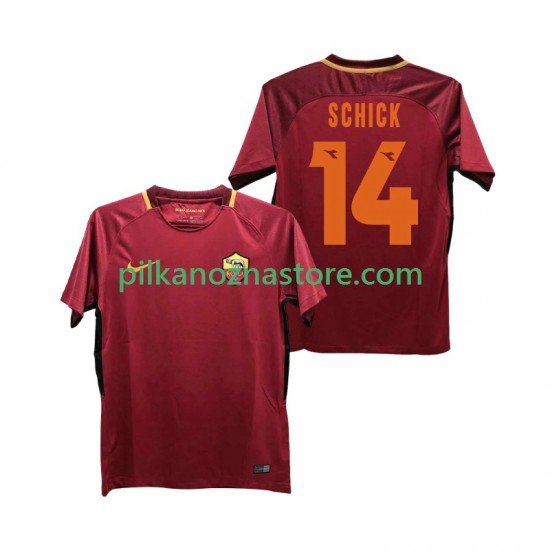 AS Roma SCHICK 14 2017-2018 Retro Koszulka Męska Domowy Krótkie Rękawy