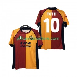AS Roma Totti 10 2000-2001 Retro Koszulka Męska Domowy Krótkie Rękawy
