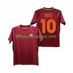 AS Roma Totti 10 2017-2018 Retro Koszulka Męska Domowy Krótkie Rękawy
