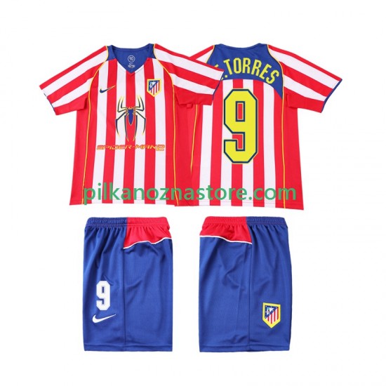 Atlético Madryt dla Dzieci F TORRES 9 2005 Retro Koszulka Domowy 2004 Krótkie Rękawy