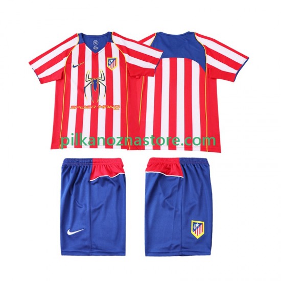 Atlético Madryt dla Dzieci 2005 Retro Koszulka Domowy 2004 Krótkie Rękawy