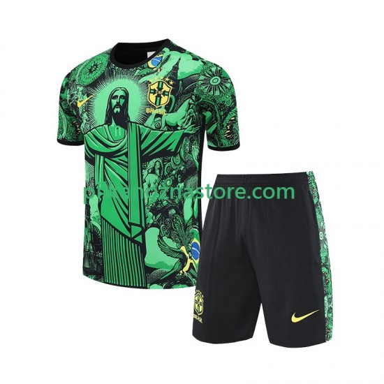 Brazylia dla Dzieci JESUS Special Football Shirts Domowy 2024-2025 Krótkie Rękawy