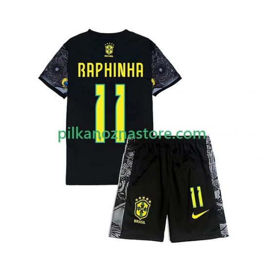 Brazylia dla Dzieci RAPHINHA 11 Cheist the Redeemer Football Shirts Domowy 2024 Krótkie Rękawy