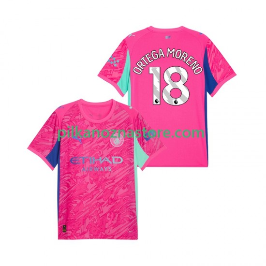 Strój Bramkarski Manchester City ORTEGA MORENO 18 Koszulka Męska Wyjazdowy 2025-2026 Krótkie Rękawy