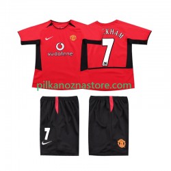 Manchester United dla Dzieci BECKHAM 7 Retro Koszulka Domowy 2004 2002 Krótkie Rękawy