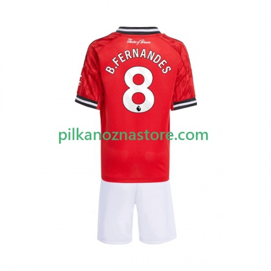 Manchester United dla Dzieci Bruno Fernandes 8 Koszulka Domowy 2025-2026 Krótkie Rękawy
