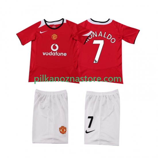 Manchester United dla Dzieci Cristiano Ronaldo 7 Retro Koszulka Domowy 2004 2006 Krótkie Rękawy