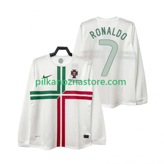 Portugalia Cristiano Ronaldo 7 2012 Retro Koszulka Męska Wyjazdowy Długie Rękawy