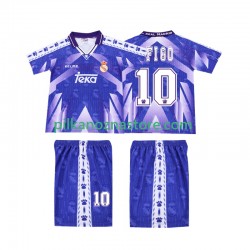 Real Madryt dla Dzieci FIGO 10 1996-1997 Retro Koszulka Wyjazdowy Krótkie Rękawy