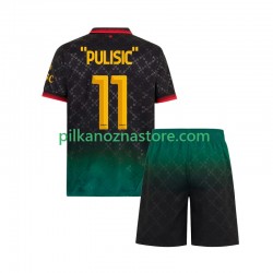 AC Milan dla Dzieci Christian Pulisic 11 Koszulka Czwarty 2024-2025 Krótkie Rękawy