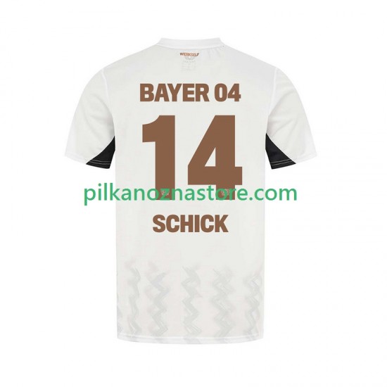 Bayer 04 Leverkusen Patrik Schick 14 Koszulka Męska Wyjazdowy 2024-2025 Krótkie Rękawy