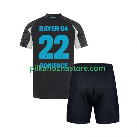 Bayer 04 Leverkusen dla Dzieci Victor Boniface 22 Koszulka Trzeci 2024-2025 Krótkie Rękawy