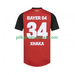 Bayer 04 Leverkusen XHAKA 34 Koszulka Męska Domowy 2024-2025 Krótkie Rękawy