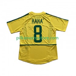 Brazylia KAKA 8 Retro Koszulka Męska Domowy 2002 Krótkie Rękawy
