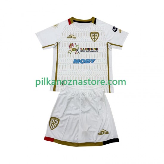 Cagliari dla Dzieci Koszulka Wyjazdowy 2024-2025 Krótkie Rękawy