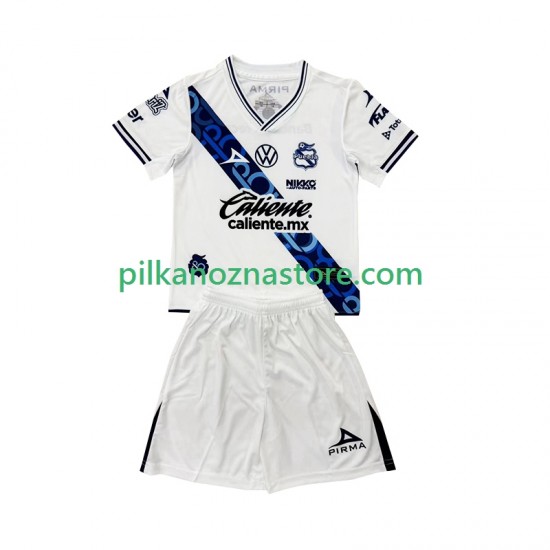 dla Dzieci Club Puebla Koszulka Domowy 2024-2025 Krótkie Rękawy