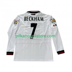 Manchester United Beckham 7 Retro Koszulka Męska Wyjazdowy 1998 1999 Długie Rękawy