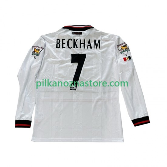 Manchester United Beckham 7 Retro Koszulka Męska Wyjazdowy 1998 1999 Długie Rękawy