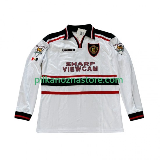 Manchester United Beckham 7 Retro Koszulka Męska Wyjazdowy 1998 1999 Długie Rękawy