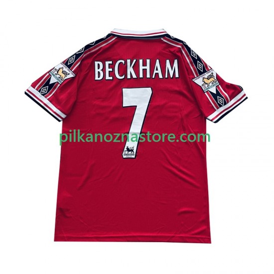 Manchester United Beckham 7 Retro Koszulka Męska Domowy 1998 1999 Krótkie Rękawy