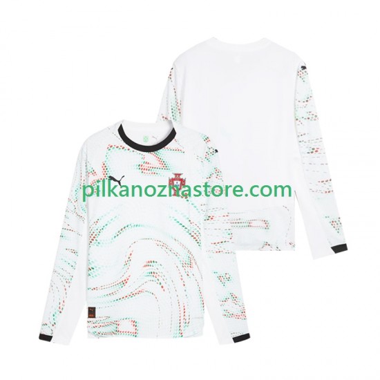 Portugalia Koszulka Męska Wyjazdowy 2025 Długie Rękawy