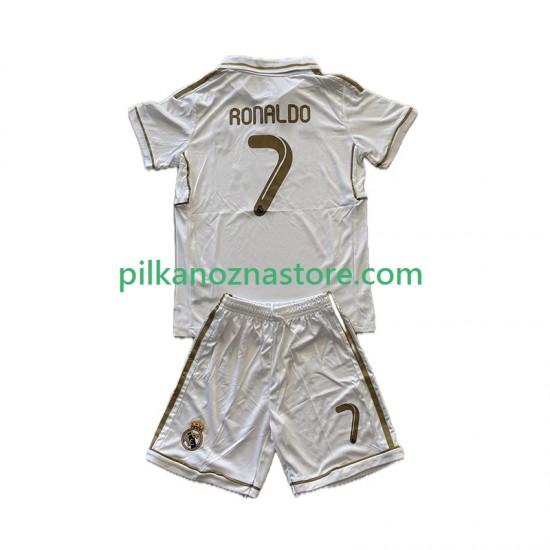 Real Madryt dla Dzieci Cristiano Ronaldo 7 2012 Retro Koszulka Domowy 2011 Krótkie Rękawy
