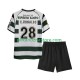 Sporting CP dla Dzieci Cristiano Ronaldo 28 2001 2003 Retro Koszulka Domowy Krótkie Rękawy