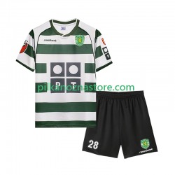 Sporting CP dla Dzieci Cristiano Ronaldo 28 2001 2003 Retro Koszulka Domowy Krótkie Rękawy