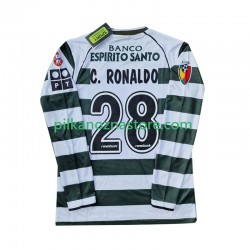 Sporting CP Cristiano Ronaldo 28 2001 2003 Retro Koszulka Męska Domowy Długie Rękawy