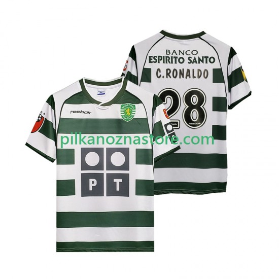 Sporting CP Cristiano Ronaldo 28 2001 2003 Retro Koszulka Męska Domowy Krótkie Rękawy