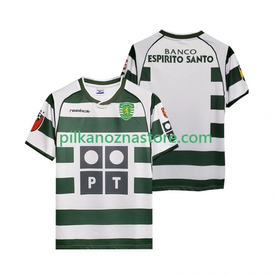 Sporting CP 2001 2003 Retro Koszulka Męska Domowy Krótkie Rękawy
