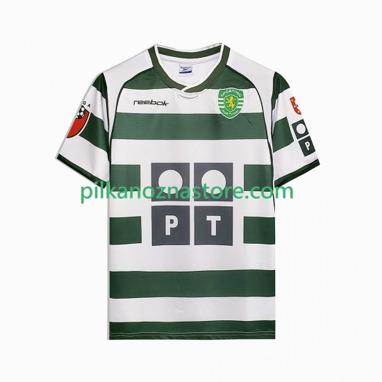 Sporting CP 2001 2003 Retro Koszulka Męska Domowy Krótkie Rękawy